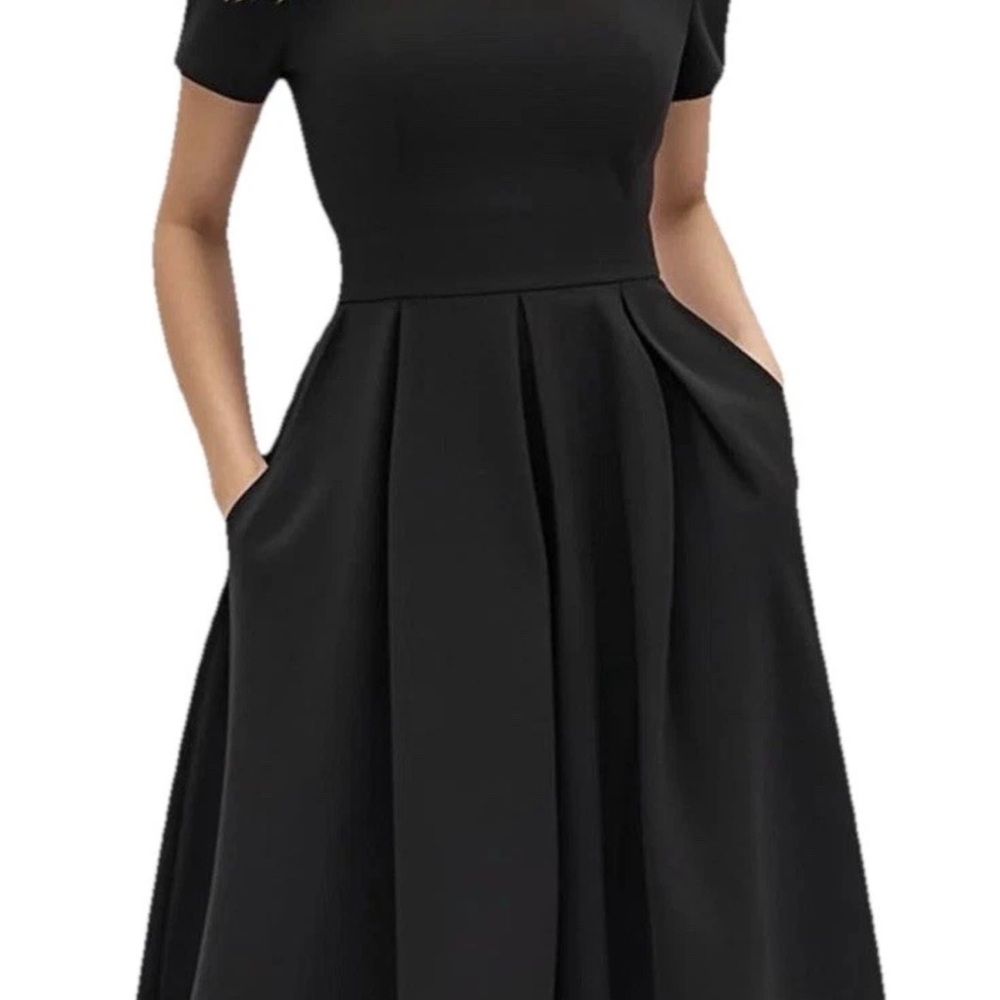Elegant Black Midi Dress